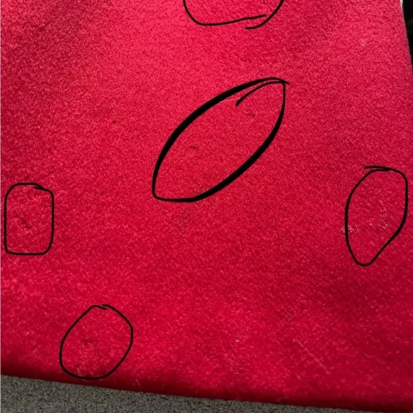 DIANA CHARLES Elegant Red Wool Cashmere Blend Coat Size 11/12 - Picture 16 of 16